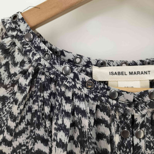 イザベルマラン ISABEL MARANT 総柄 シアー ワンピース レディース US:10
