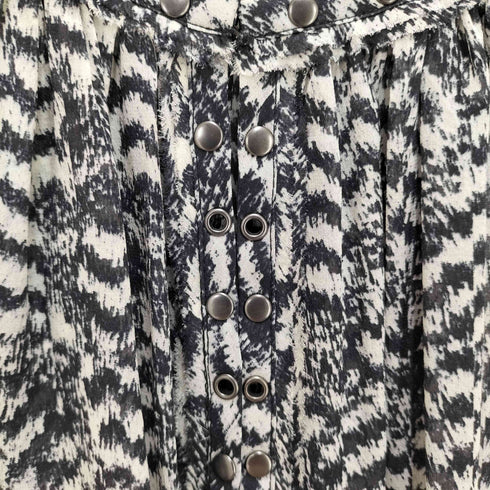 イザベルマラン ISABEL MARANT 総柄 シアー ワンピース レディース US:10