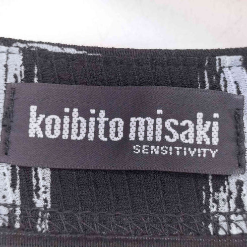 コイビトミサキ koibito misaki 総柄 モックネック ロングトップス チュニックワンピース レディース M-L