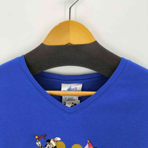 50周年記念 キャラクター刺繍VネックS/Sカットソー チビT レディース M