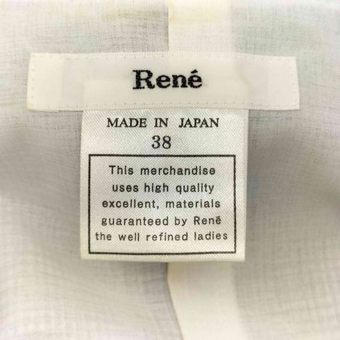 ルネ Rene ギンガムチェック ワンピース ブローチ レディース 38