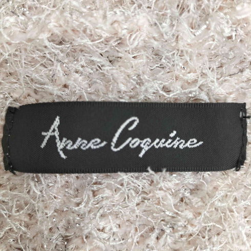アンコキーヌ anne coquine キラキラ✨フィルムヤーン半袖ニットプルオーバー レディース JPN:L