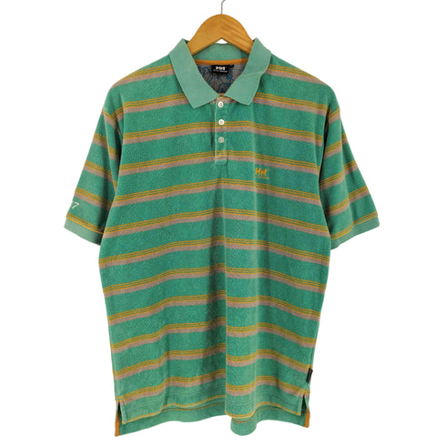 ヘリーハンセン HELLY HANSEN パイル地 ボーダーポロシャツ メンズ import:XL