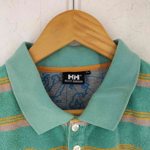 ヘリーハンセン HELLY HANSEN パイル地 ボーダーポロシャツ メンズ import:XL