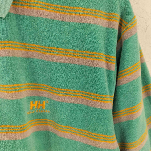 ヘリーハンセン HELLY HANSEN パイル地 ボーダーポロシャツ メンズ import:XL