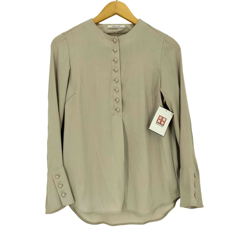 ベイジ BEIGE ノーカラー L/S ブラウス レディース JPN:2
