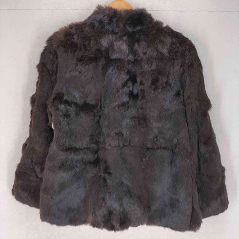 裏地花柄刺繍 fur jacket ファージャケット レディース