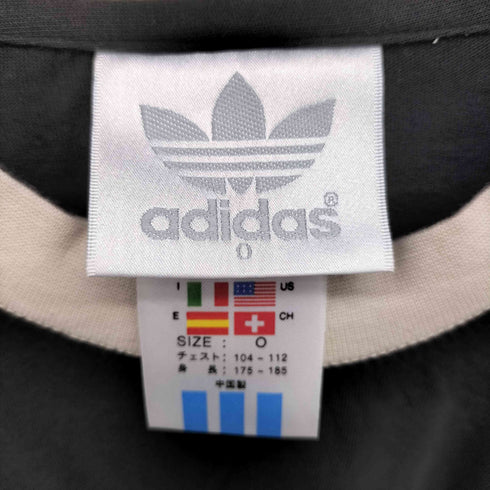 アディダス adidas 80S トレフォイルロゴ 万国旗タグ スリーストライプ S/S Tシャツ メンズ ONE SIZE