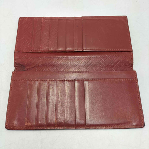 バーバリーブラックレーベル BURBERRY BLACK LABEL メタルロゴ レザー シワ加工 長財布 メンズ