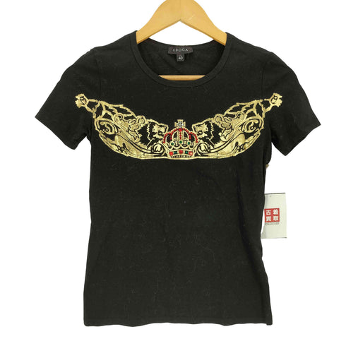 エポカ Epoca 王冠 ラインストーン プリント クルーネックTシャツ レディース EUR:40