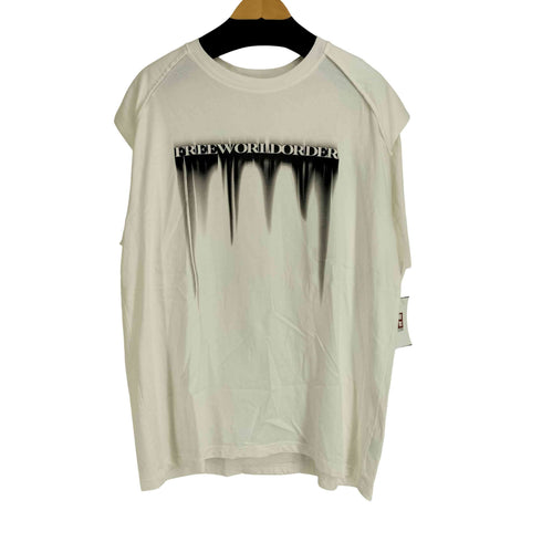 F.V.V.O FREEWORLDORDER フロントプリント バック刺繍スケルトンデザイン S/S Tシャツ メンズ import:L