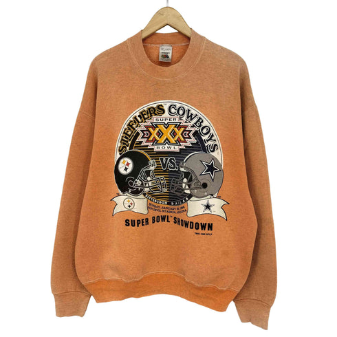 フルーツオブザルーム FRUIT OF THE LOOM 80s USA製 ラグビープリント クルーネックスウェット メンズ JPN:XL