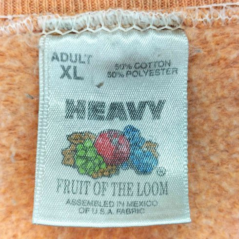 フルーツオブザルーム FRUIT OF THE LOOM 80s USA製 ラグビープリント クルーネックスウェット メンズ JPN:XL
