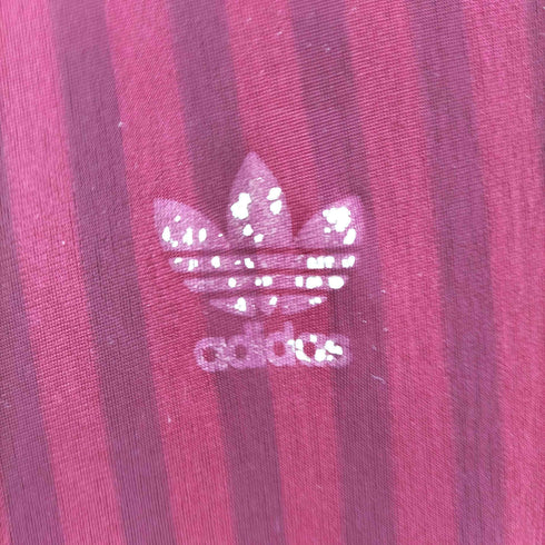 アディダス adidas 80-90S USA製 トレフォイルロゴ ナンバリング 3 ストライプ S/S Vネック ゲーム シャツ ユニフォーム メンズ import:L