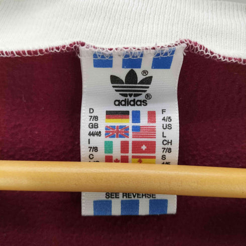 アディダス adidas 80-90S USA製 トレフォイルロゴ ナンバリング 3 ストライプ S/S Vネック ゲーム シャツ ユニフォーム メンズ import:L