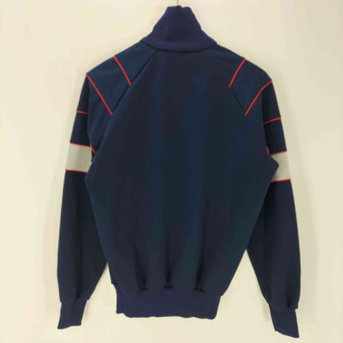 アディダス adidas 80-90S OLD 三角タグ トレフォイルロゴ パイピング フルジップ トラック ジャケット ジャージ レディース import:M
