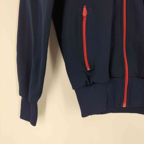 アディダス adidas 80-90S OLD 三角タグ トレフォイルロゴ パイピング フルジップ トラック ジャケット ジャージ レディース import:M