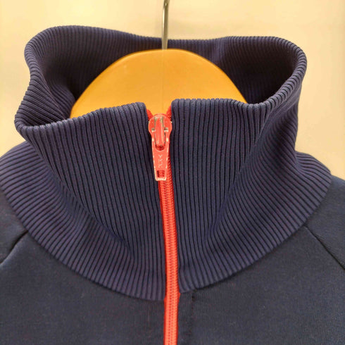 アディダス adidas 80-90S OLD 三角タグ トレフォイルロゴ パイピング フルジップ トラック ジャケット ジャージ レディース import:M