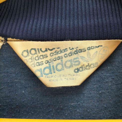 アディダス adidas 80-90S OLD 三角タグ トレフォイルロゴ パイピング フルジップ トラック ジャケット ジャージ レディース import:M