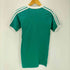 アディダス adidas 80-90S OLD USA製 トレフォイルロゴ アーム 3ストライプ Vネック S/S リンガー Tシャツ メンズ import:S