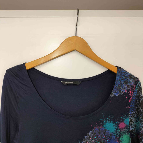 デシグアル Desigual Blouse BOLONIA Regular Fit ビジューフラワープリントカットソー レディース import:M
