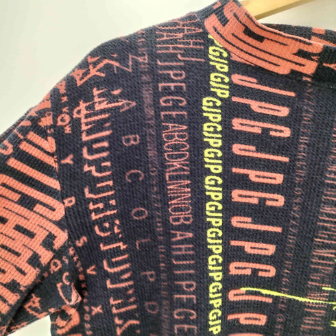 ジページェバイジャンポールゴルチエ JPG by GAULTIER 80-90S OLD ワッフル サーマル 生地 総柄 クロップド L/S カットソー archive アーカイブ レディース