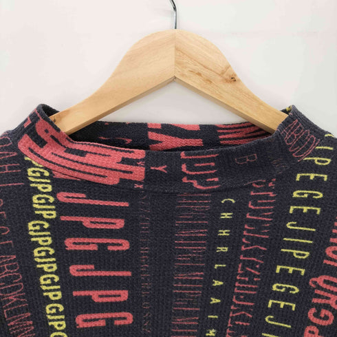 ジページェバイジャンポールゴルチエ JPG by GAULTIER 80-90S OLD ワッフル サーマル 生地 総柄 クロップド L/S カットソー archive アーカイブ レディース
