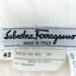 サルヴァトーレフェラガモ Salvatore Ferragamo イタリア製 ステッチ シェルボタン 2Bノーカラージャケット センタープレス 2ポケット スラックスパンツ42 レディース 42