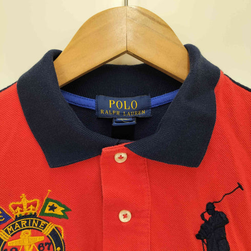 ポロラルフローレン POLO RALPH LAUREN ビッグポニー マリンエンブレム 刺繍 S/S ポロ シャツ レディース 4(8) 140/68