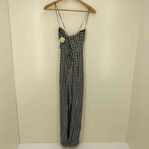 ザラ ZARA フィットギンガムチェック柄ミディワンピース レディース import:XS