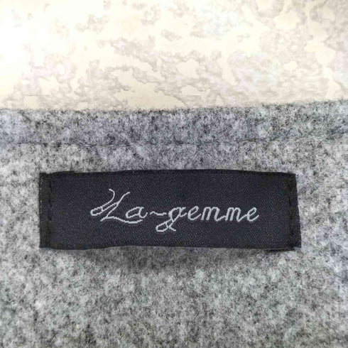 ラジエム la-gemme ノーカラー ポンチョ ジャケット レディース