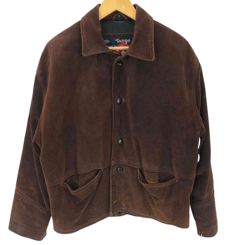 Tanga great leather fashion 80-90S スエード レザー ジャケット クルミボタン 短丈 メンズ import:S