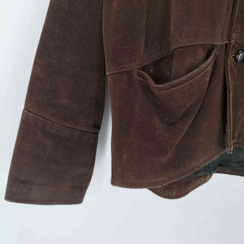 Tanga great leather fashion 80-90S スエード レザー ジャケット クルミボタン 短丈 メンズ import:S