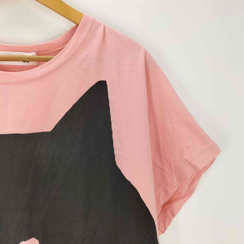 ネネット Ne-net にゃー 半袖Tシャツ ビッグプリント レディース JPN:2