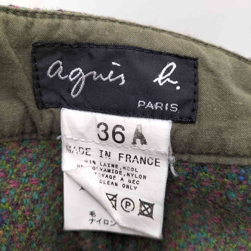 アニエスベー agnes b. タック ツイード パンツ レディース 36