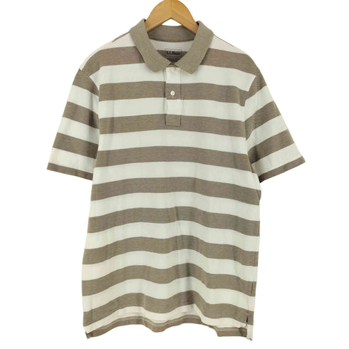 エルエルビーン L.L.Bean SLIGHTLY FITTED ボーダー 半袖 ポロシャツ メンズ M REG