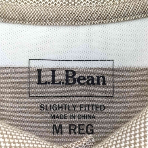 エルエルビーン L.L.Bean SLIGHTLY FITTED ボーダー 半袖 ポロシャツ メンズ M REG