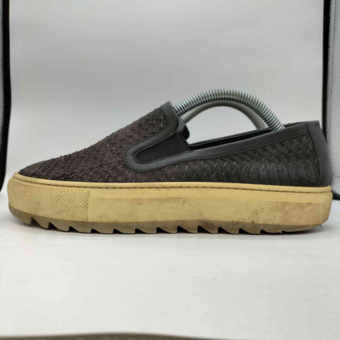 サルヴァトーレフェラガモ Salvatore Ferragamo イタリア製 パイソンレザー スリッポン メンズ UK:6.5