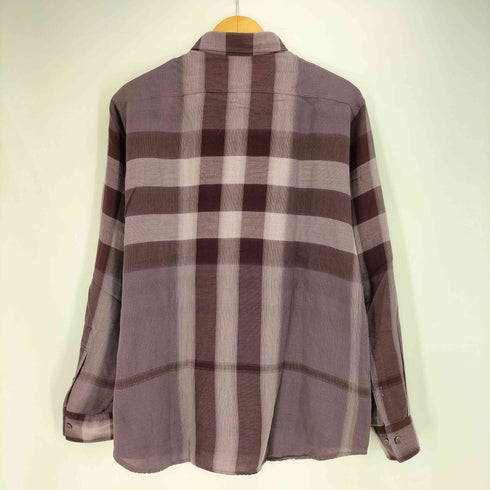 バーバリーロンドン BURBERRY LONDON チェック コットン B.D L/S シャツ レディース import:L