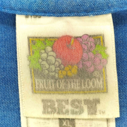 フルーツオブザルーム FRUIT OF THE LOOM プリントクルーネックTシャツ メンズ import:XL