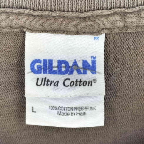 ギルダン GILDAN カカオ プリント Tシャツ メンズ L