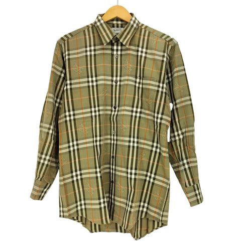 バーバリーズ BURBERRYS 90S ノバチェック シャドーホース L/S レギュラーカラーシャツ メンズ import:M