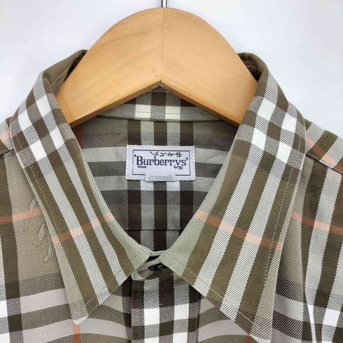 バーバリーズ BURBERRYS 90S ノバチェック シャドーホース L/S レギュラーカラーシャツ メンズ import:M