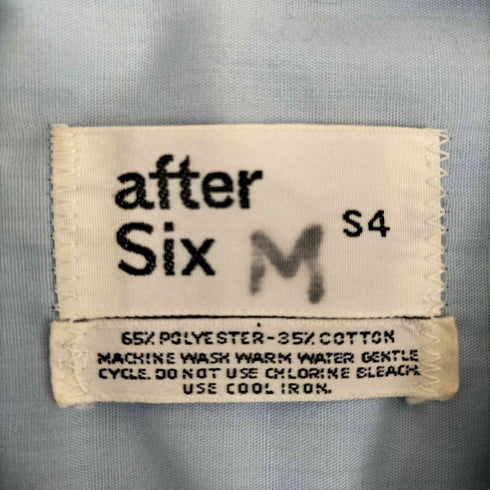 after six 70s 裾ユニオンチケット 襟芯 ポリコットン 長袖 フリルシャツ メンズ S4
