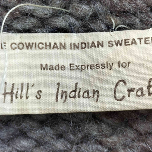 HILLS INDIAN CRAFTS 90S カナダ製 YKKジップ スノー柄 カウチンニットジャケット メンズ