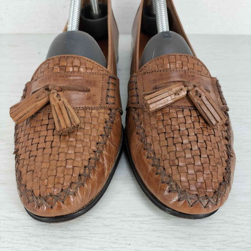 コールハーン COLE HAAN PRIMAVERA イタリア製 編み込みデザインタッセルローファー メンズ 7 1/2