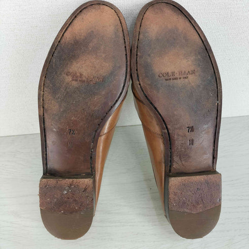 コールハーン COLE HAAN PRIMAVERA イタリア製 編み込みデザインタッセルローファー メンズ 7 1/2