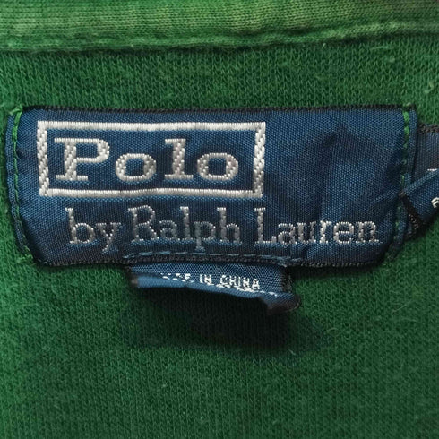 ポロバイラルフローレン Polo by RALPH LAUREN 90S コットン 鹿の子 ピケ エンブレム ポニー刺繍 ブルゾン メンズ import:L