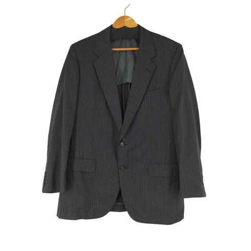アクアスキュータム AQUASCUTUM ウール 2B 背抜き ストライプ テーラードジャケット メンズ