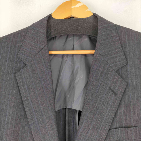 アクアスキュータム AQUASCUTUM ウール 2B 背抜き ストライプ テーラードジャケット メンズ